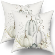 Housses de coussin citrouille en coton 40 x 40 cm (lot de 2)