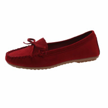 Elegante, flache Slipper für Damen mit runder Zehenpartie, lässigem Stil, bequemen Arbeitsschuhen, beflocktem Obermaterial und niedrigem Absatz