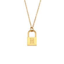 Women's Stainless Steel Initial Pendant Necklace A-Z