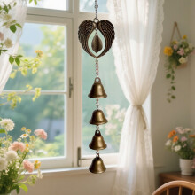 Carillon éolien en métal de 25 cm (10 pouces) en forme de fer à cheval Feng Shui