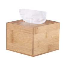 Boîte à mouchoirs en bois carrée (1 pièce)