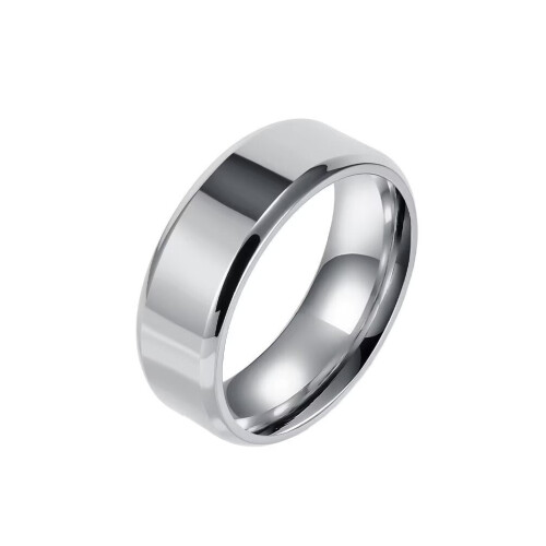 Forlovelsesring i rustfrit stål til par 8 mm, størrelse 7