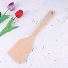 NICEXMAS 2Pcs Ergonomic Beechwood Turner Wooden ula with Holes for Kitchen