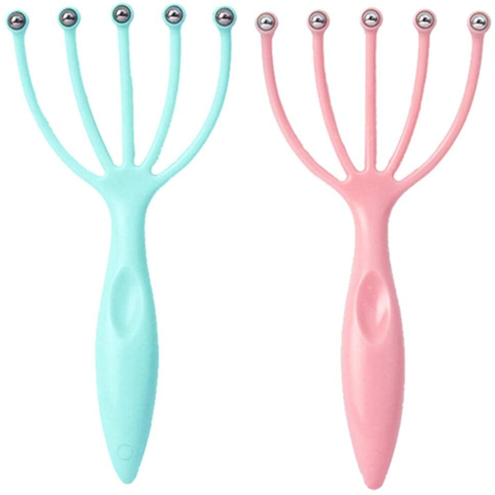 tooloflife Head Scalp Massager Scratcher Neck Release Relax Stress Massage Tool Blue