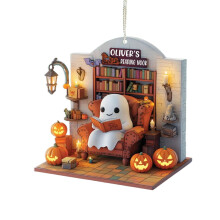 Halloween-kummituskirjan koristekurpitsa2D akryyli1kpl