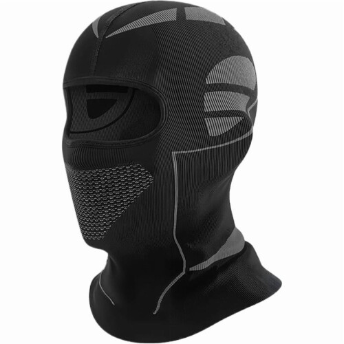 Maschera termica antivento in nylon con cappuccio e scaldacollo (1 pezzo)
