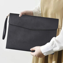 Waterproof Leather Document Envelope Case with Removable Hand Strap – Compatible with Tablets, Fits Files, Papers, Cards & Accessories