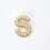 Perlen-Goldbrosche mit Initialen für Damen, Hochzeitsschmuck 1