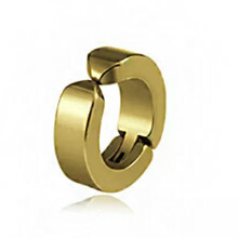 Ohrclips aus Titanstahl in Gold – Herrenschmuck (ohne Piercing)