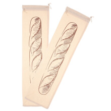 2pcs Cloth Bread Storage Bag Large Capacity Assorted Color Drawstring Closure for Home Use