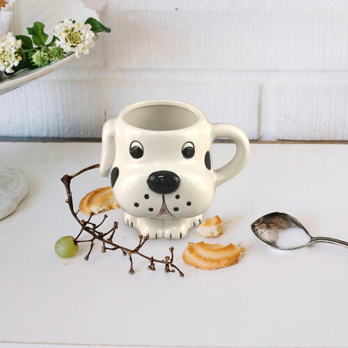 Dackel-Keramikbecher mit 3D-Hundegriff