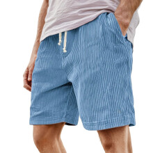 Gymshorts Herr Herrshorts 7 tums innerbenslängd Atletisk Lätta Sommar Strandkläder Semesterkläder Blå, Storlek L