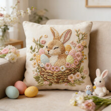 Housse de coussin tricotée à motif animal 45 x 45 cm, peluche douce
