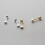 Solid Sterling 925 Silver Cube Stud Earrings Screw Backs-Gold 1