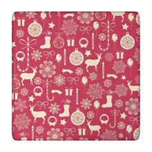 Nappe indispensable pour les fêtes de fin d'année, 86 x 86 cm, bordure élastique pour un maintien parfait sur les tables carrées lors de vos
