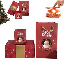 Coffret cadeau surprise romantique à ressort – Idéal pour offrir et ranger des enveloppes rouges, convient pour les fêtes et les occasions