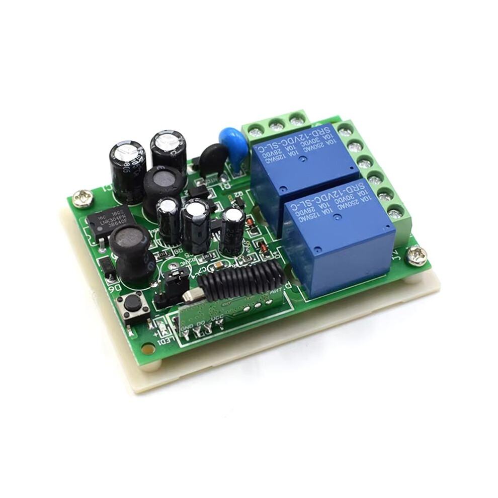 Universal 433Mhz Remote Control Receiver Transmitter Ac 85-250V Relay For ,Door,Garage Light 4714021369348