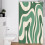 Χαριτωμένο σετ κουρτινών μπάνιου Green70s Abstract Waterfall (36x72") με γάντζους – Αξεσουάρ 1