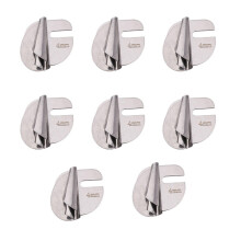 Conjunto de 8 peças de calcadores universais para bainha enrolada para máquina de costura, em aço inoxidável, ideais para bainhas largas e