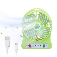 Přenosný stolní ventilátor ZZkhGO s LED, ztlumený mini ventilátor s vločkou, 3stupňový dobíjecí USB stolní ventilátor pro osobní