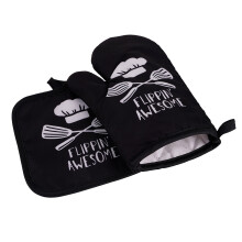 Ensemble de 2 maniques et gants de cuisine résistants à la chaleur pour la pâtisserie, la cuisine et le barbecue – Compatibles avec les