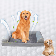 Großes orthopädisches Hundebett, waschbar: Großes Hundebett mit waschbarer Polsterung und Memory-Schaum-Sofa – wasserdicht mit abnehmbarem Bezug