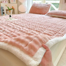 Surmatelas en flanelle couleur lait, antidérapant, 150 x 200 cm (59 x 79 pouces), housse de matelas chaude pour l'hiver, 1 pièce