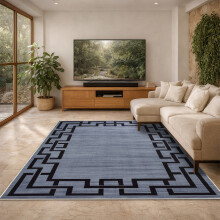 (200x290 cm, NICO- PRINTED RUG) Modern Non-Slip Rugs Printed Geometric Carpet Mat