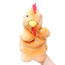 Fantoche de mão de galinha de pelúcia para a Páscoa | Ideal para brincar com os dedos e contar histórias | Galinha de pelúcia para crianças e