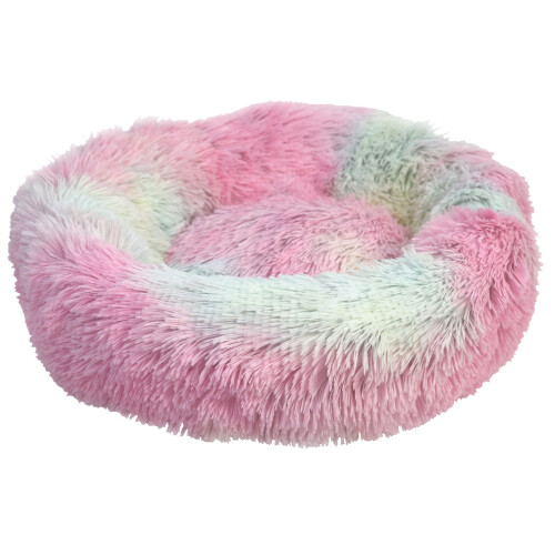 Actiaspet Fluffy Pet Bed Donut Rainbow (Small)