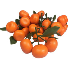 Fruits orange artificiels en sucre sable (3 pièces) – Fruits décoratifs en mousse pour la maison, les fêtes, le remplissage de vases et les