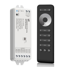 Advanced 4CH Standalone Dimmer Kit for RGBW/RGB/CCT LED Strips with 2.4G Remote Control