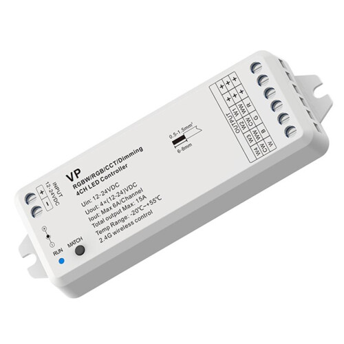 Advanced 4CH Standalone Dimmer Kit for RGBW/RGB/CCT LED Strips with 2.4G Remote Control 2