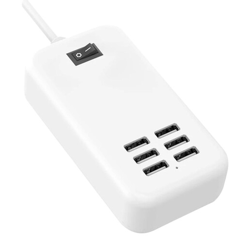 Caricabatterie da parete USB a 6 porte per smartphone e tablet, 1