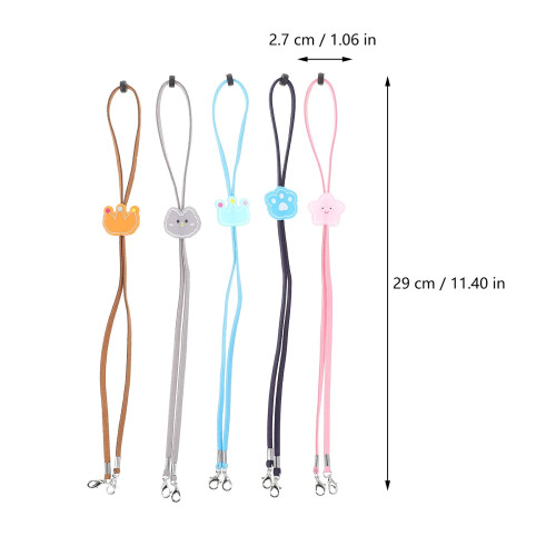 5Pcs Assorted Color Glasses Hanging Rope Reusable Anti Slip Adjustable Strap 1