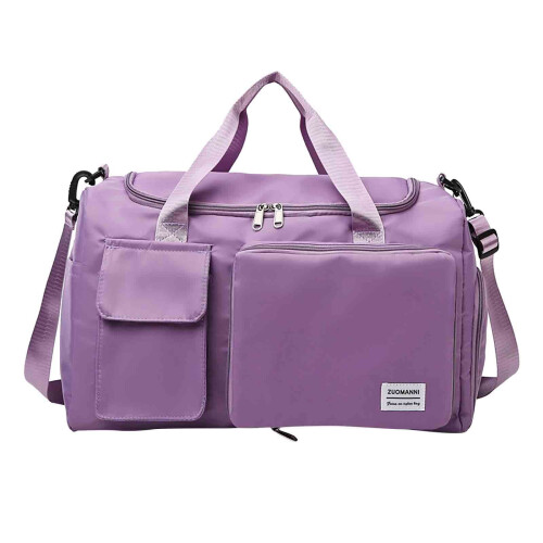 Bolsa de viagem nova, modelo transversal com alça única, grande capacidade e múltiplos compartimentos, em tecido Oxford. 2
