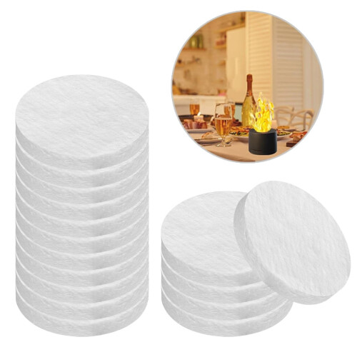 Ceramic Wool Inserts Round for Bioethanol Burners 20 Pack 1