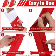 24 Rolls Heavy Duty Zipper Door for Dust Barriers - 7Ft X 3Inch Self Adhesive Construction Zipper Door-for Use Tarps