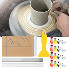 37pcs Clay Cutters Molds with Acrylic & Steel Scrapers for Crafting