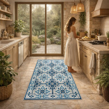 (80x150 cm, LUNA- PRINTED RUG) Modern Non-Slip Rugs Printed Geometric Carpet Mat