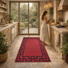(80x150 cm, LEXI- PRINTED RUG) Modern Non-Slip Rugs Printed Geometric Carpet Mat