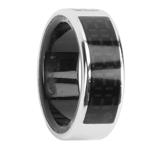 Smart Ring Fitness Tracker Silver 20.7mm Touch Screen IP68 Step Record