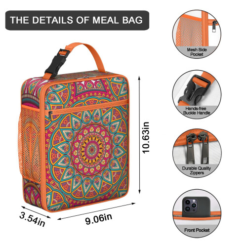Φορητή τσάντα Mandala Psychedelic Lunch Box – Επαναχρησιμοποιήσιμη αδιάβροχη τσάντα ψυγείου 1