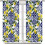 Lemon Leaf Curtains Blue Tile Print 55" W x 39" L 7