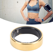 Lightweight Gold Smart Ring Fitness & Sleep Tracker Aluminum Alloy Size 10