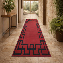 (60x220 cm, LEXI- PRINTED RUG) Modern Non-Slip Rugs Printed Geometric Carpet Mat