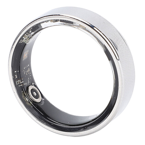 Lightweight Aluminium Smart Ring with 18mAh Battery, Size 9, Silver