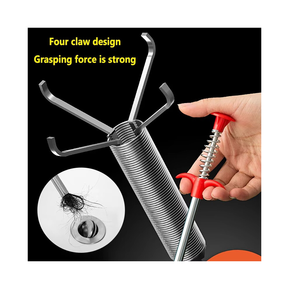 60Cm Spring Pipe Dredging Tools, Drain Snake, Drain Cleaner Sticks Clog Remover 5358644150052