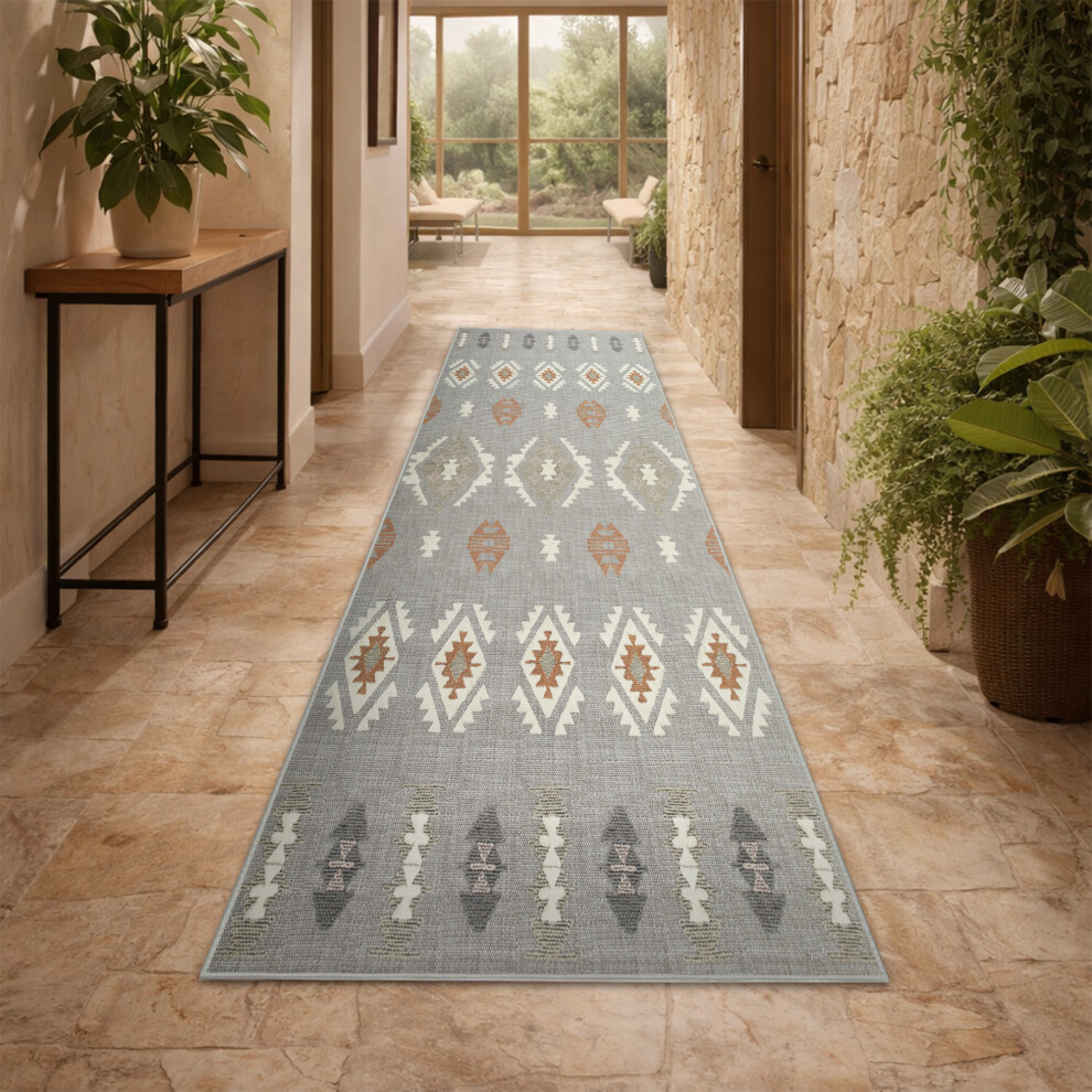 Imperial Rooms (60X220 Cm, Nova- Printed Rug) Modern Non-Slip Rugs Printed Geometric Carpet Mat Multicoloured