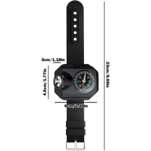 Compatible with Survival Watch Flashlight, Wrist Flashlight,Hand Running Light with Compass 1